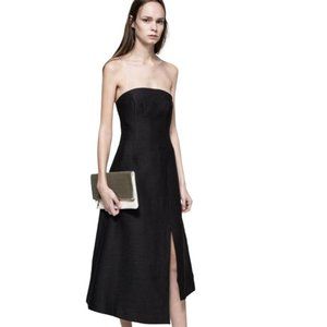 C/MEO Collective Women’s Black Seasons Change Strapless Midi Slit Dress Small